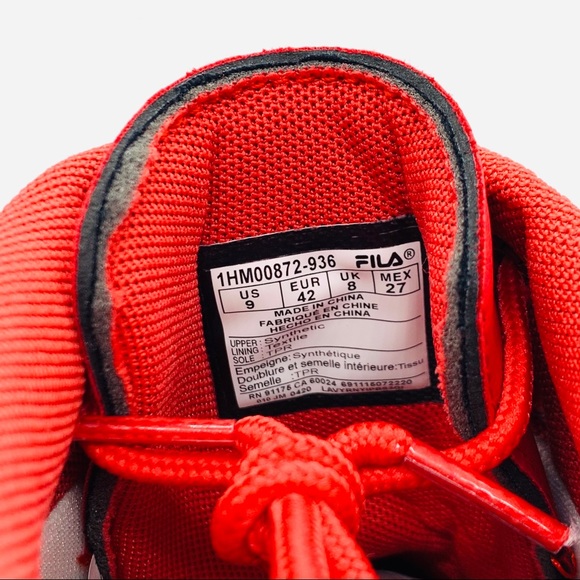 FILA Men's Edgewater 12 PB Red Boots - Picture 10 of 10